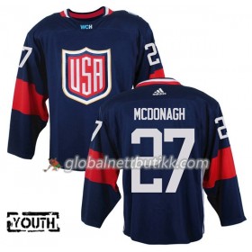 USA Hockeydrakt Ryan McDonagh 27 World Cup i ishockey 2016 Blå Premier - Barn